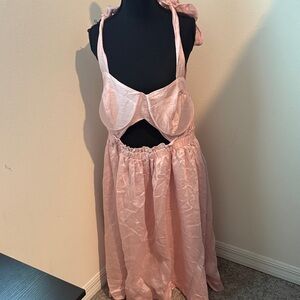 Eloquii Blush Pink Textured dress